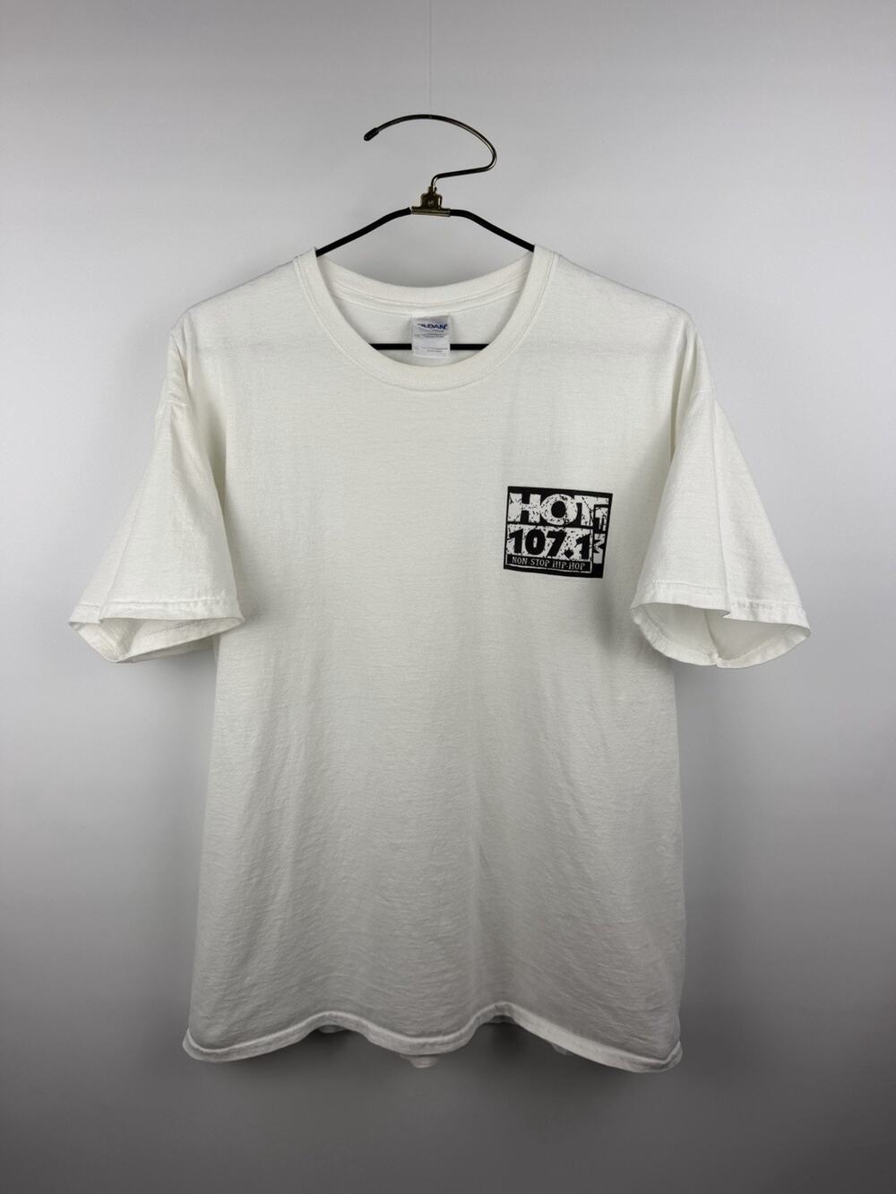 Vintage Hot 107.1 Memphis Hip Hop & Rap Radio Station Tee Double Sided XL 23x29